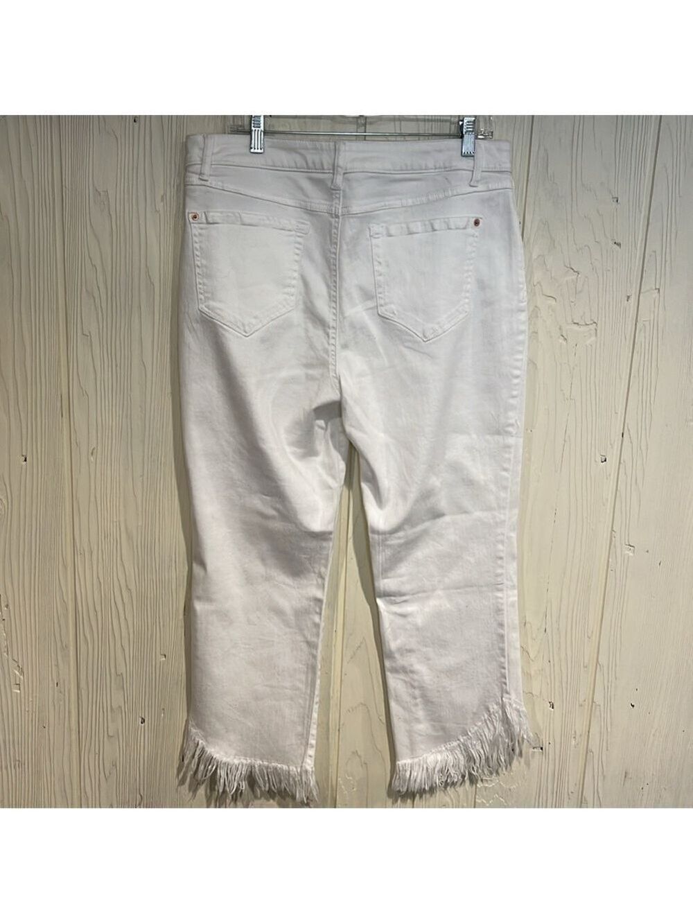 INC Denim Straight Leg Fringe Jeans Size 16 - Picture 5 of 14